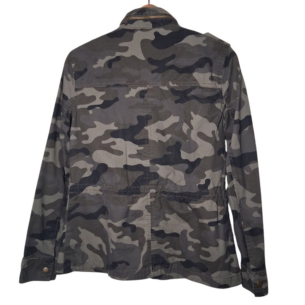 Endless Love Camo Jacket Women M Woodland Camouflage Utility Military Cargo Zip - Picture 3 of 16